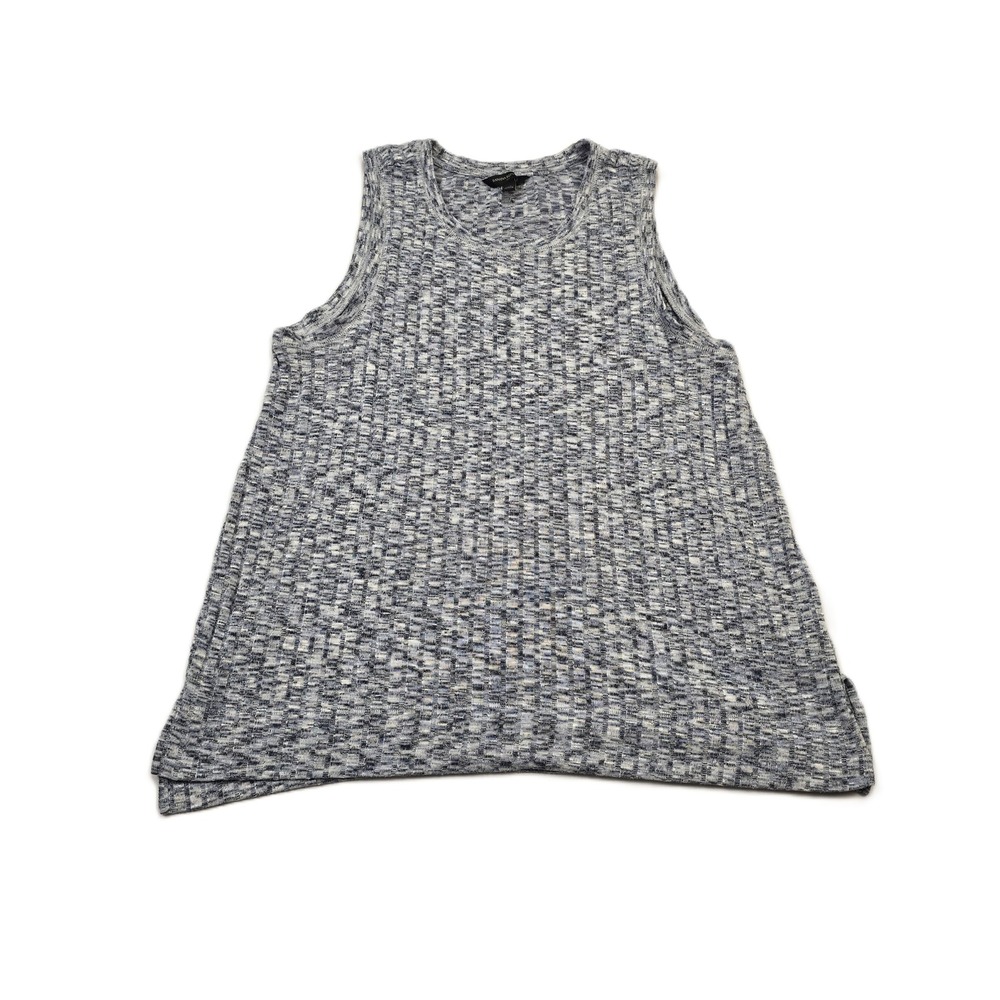 Banana Republic Factory Women's Blue Heathered Ribbed Knit Tank Top Size XL